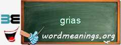 WordMeaning blackboard for grias